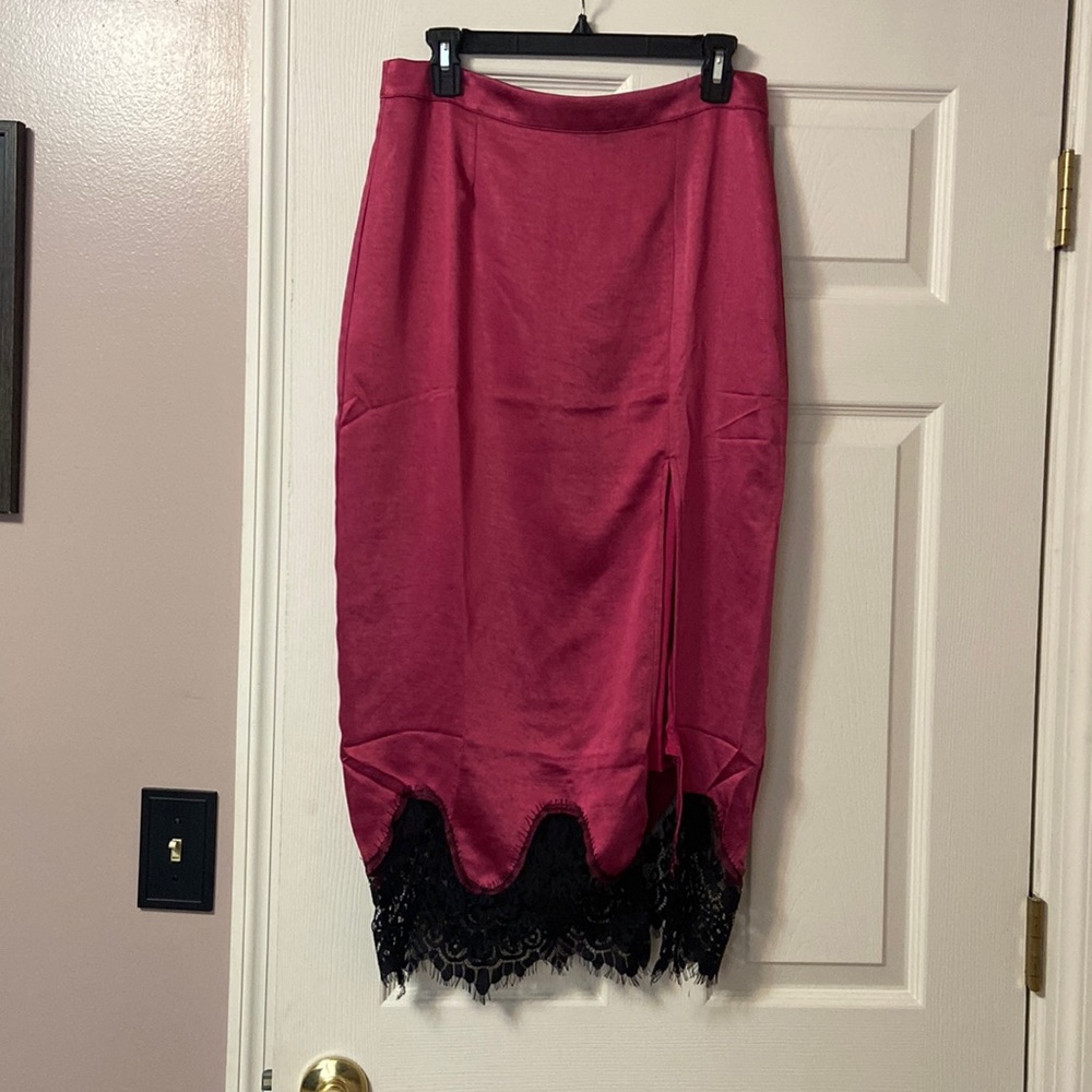 One Twelfth long silk skirt size large